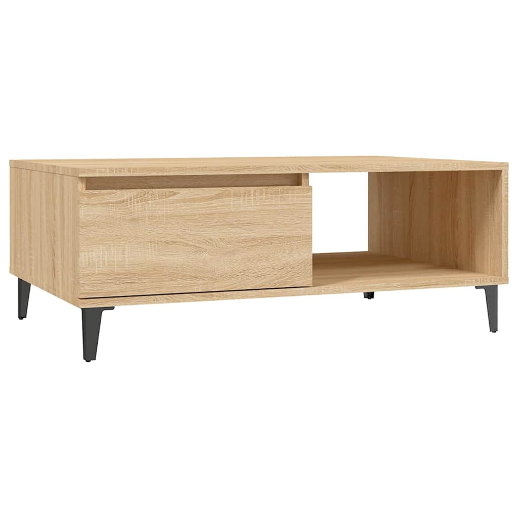 806007 vidaXL Coffee Table Sonoma Oak 90x60x35 cm Engineered Wood