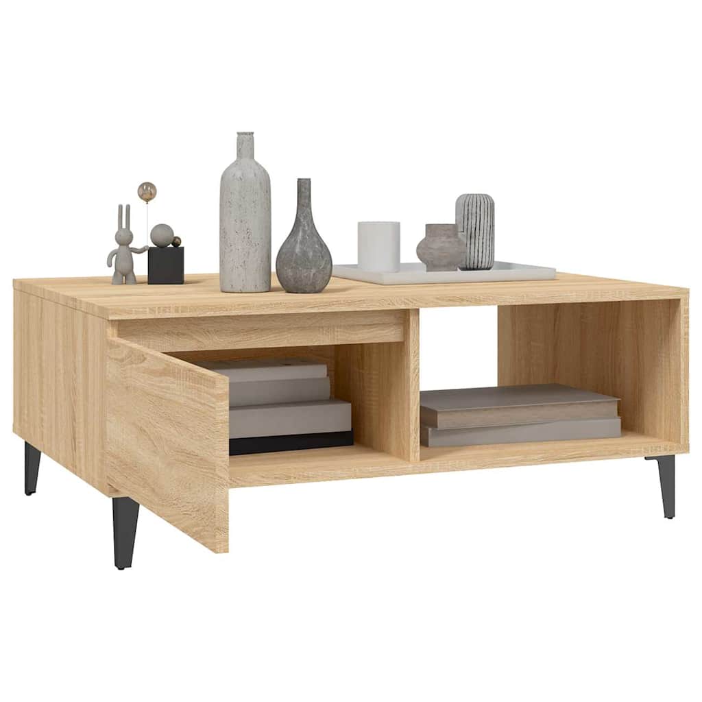 806007 vidaXL Coffee Table Sonoma Oak 90x60x35 cm Engineered Wood