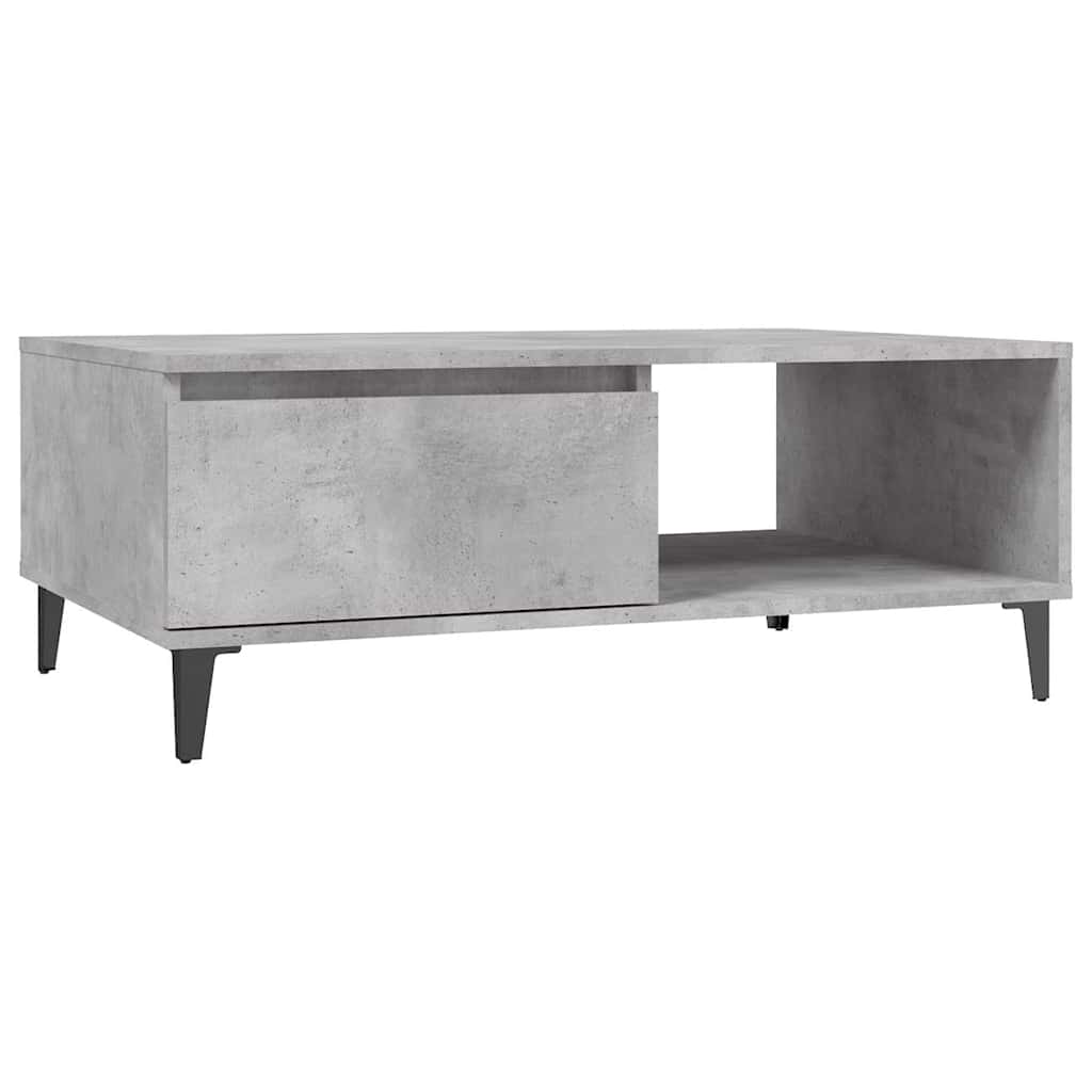 806008 vidaXL Coffee Table Concrete Grey 90x60x35 cm Engineered Wood