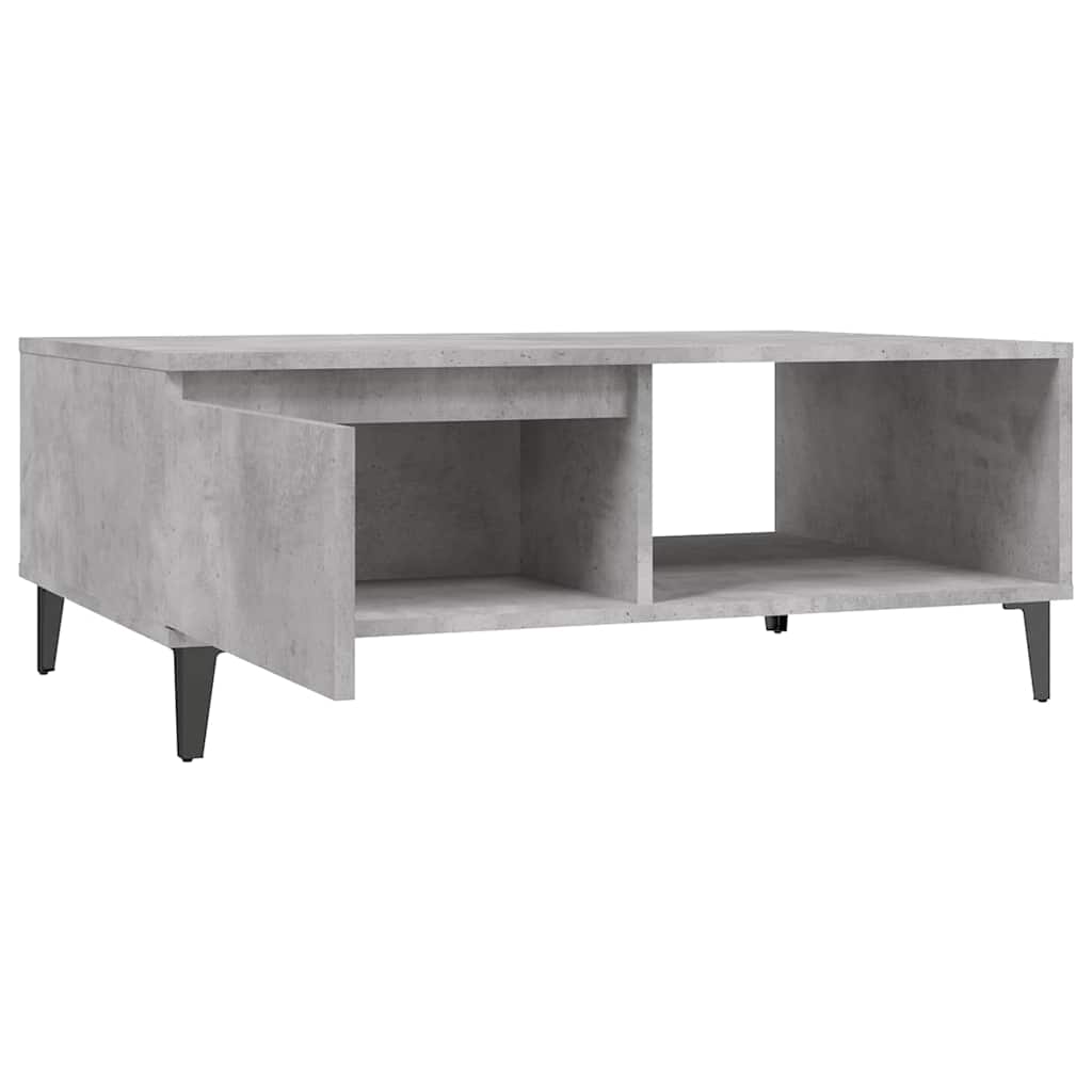 806008 vidaXL Coffee Table Concrete Grey 90x60x35 cm Engineered Wood