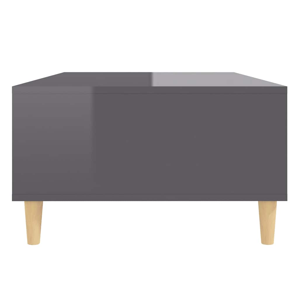 806021 vidaXL Coffee Table High Gloss Grey 103,5x60x35 cm Engineered Wood