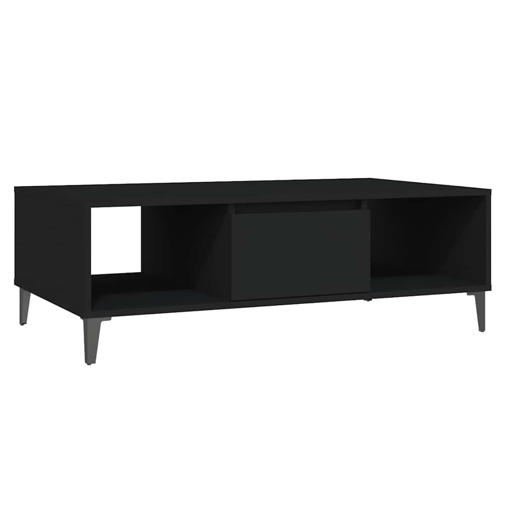 806023 vidaXL Coffee Table Black 103,5x60x35 cm Engineered Wood