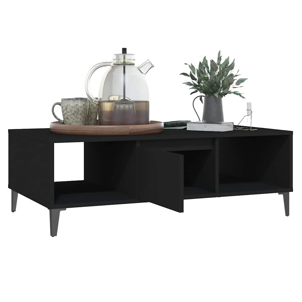 806023 vidaXL Coffee Table Black 103,5x60x35 cm Engineered Wood