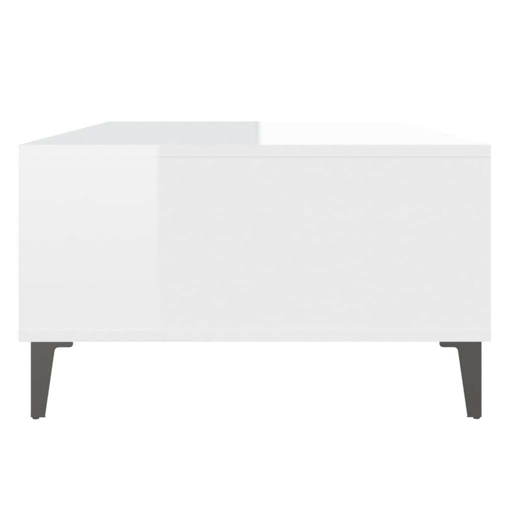 806028 vidaXL Coffee Table High Gloss White 103,5x60x35 cm Engineered Wood