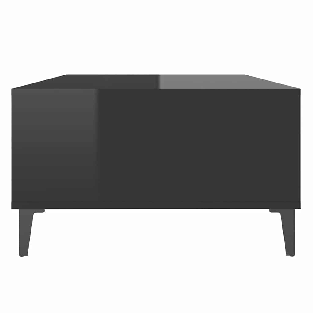 806029 vidaXL Coffee Table High Gloss Black 103,5x60x35 cm Engineered Wood