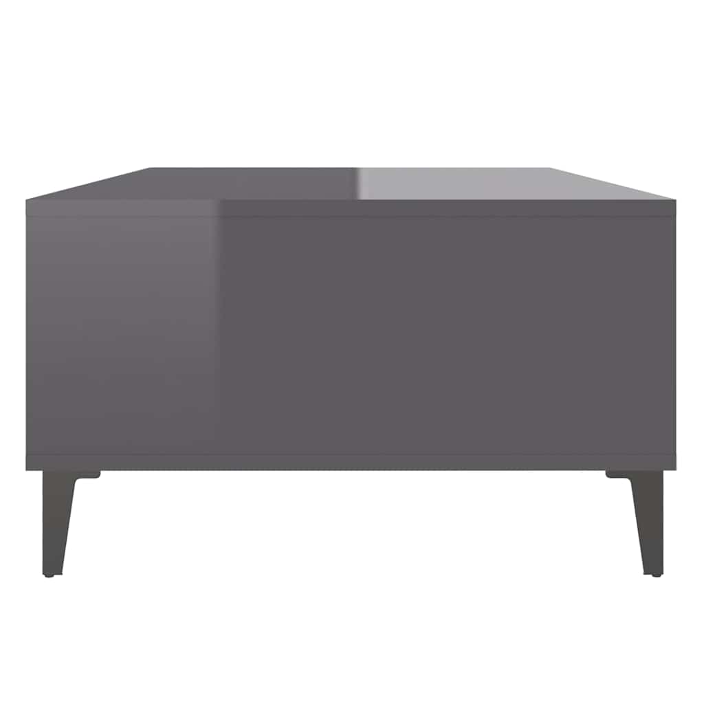 806030 vidaXL Coffee Table High Gloss Grey 103,5x60x35 cm Engineered Wood