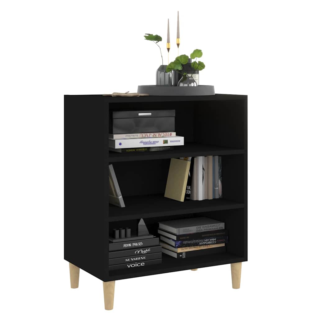 806050 vidaXL Sideboard Black 57x35x70 cm Engineered Wood