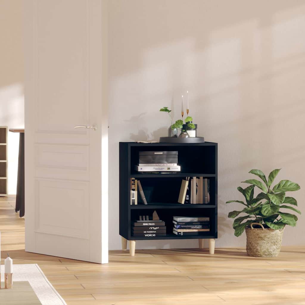806050 vidaXL Sideboard Black 57x35x70 cm Engineered Wood