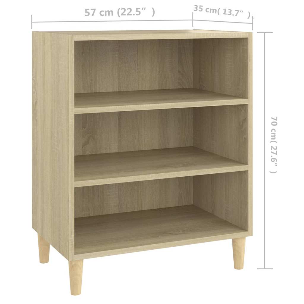 806052 vidaXL Sideboard Sonoma Oak 57x35x70 cm Engineered Wood