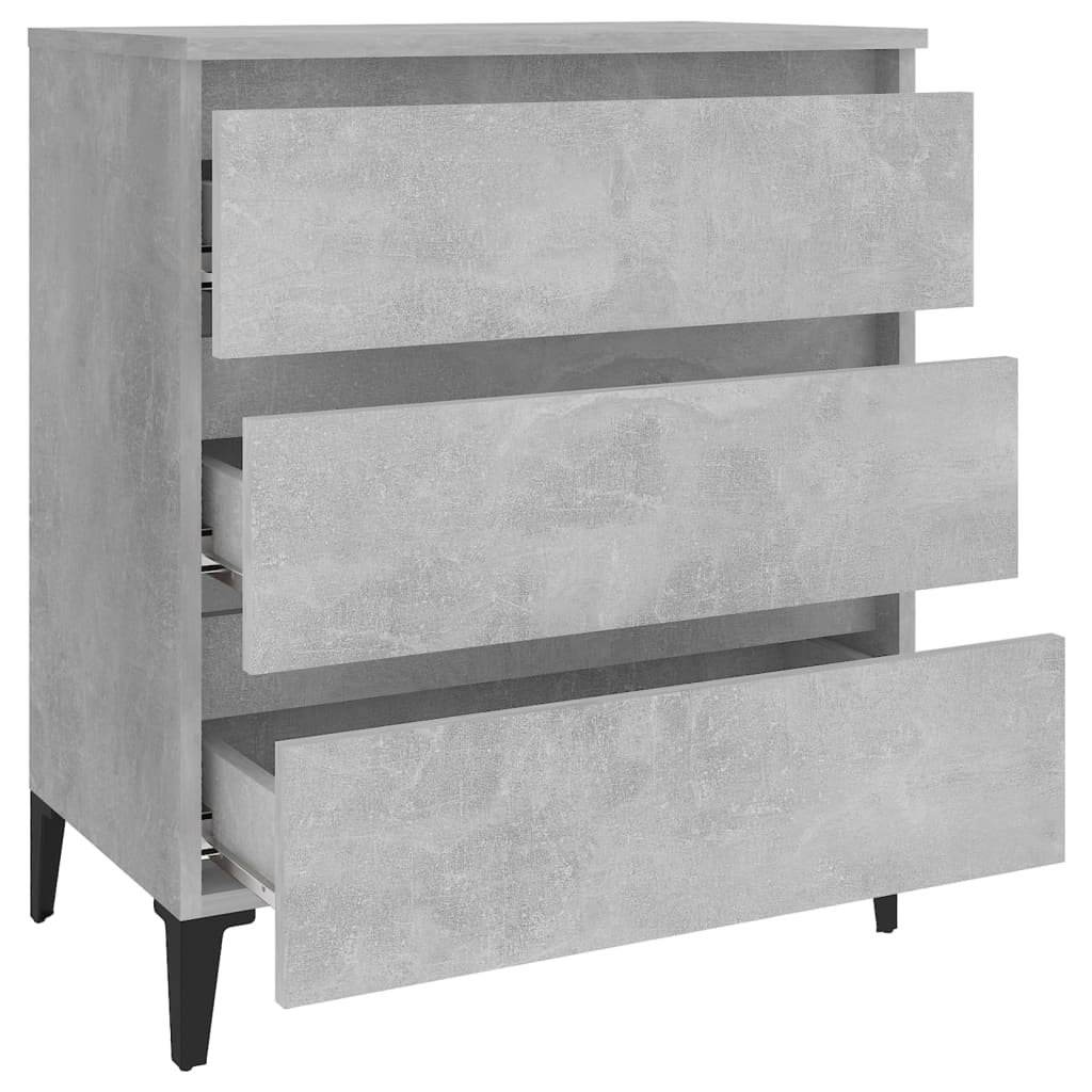 vidaXL Sideboard Concrete Grey 60x35x69 cm Engineered Wood