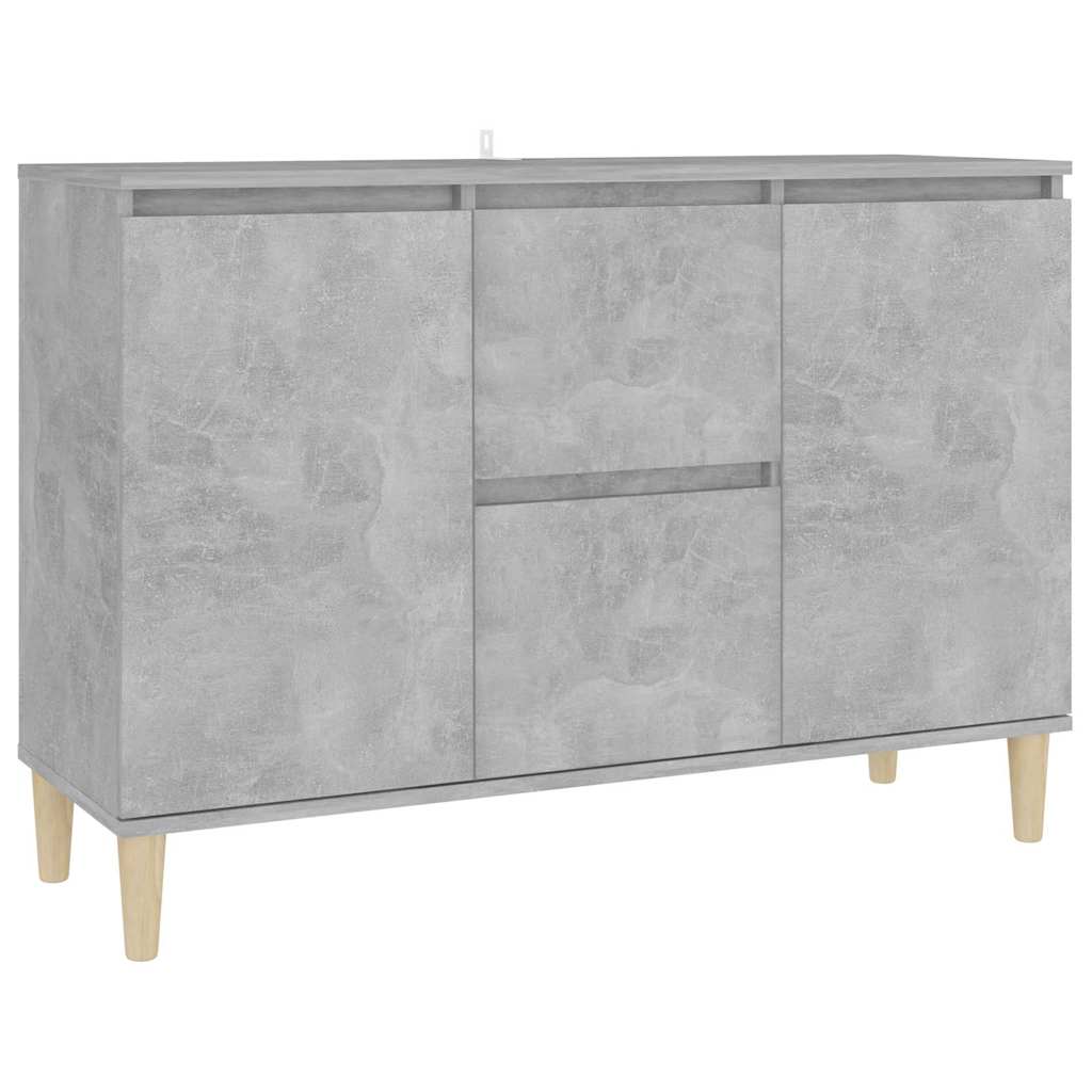 806107 vidaXL Sideboard Concrete Grey 101x35x70 cm Engineered Wood