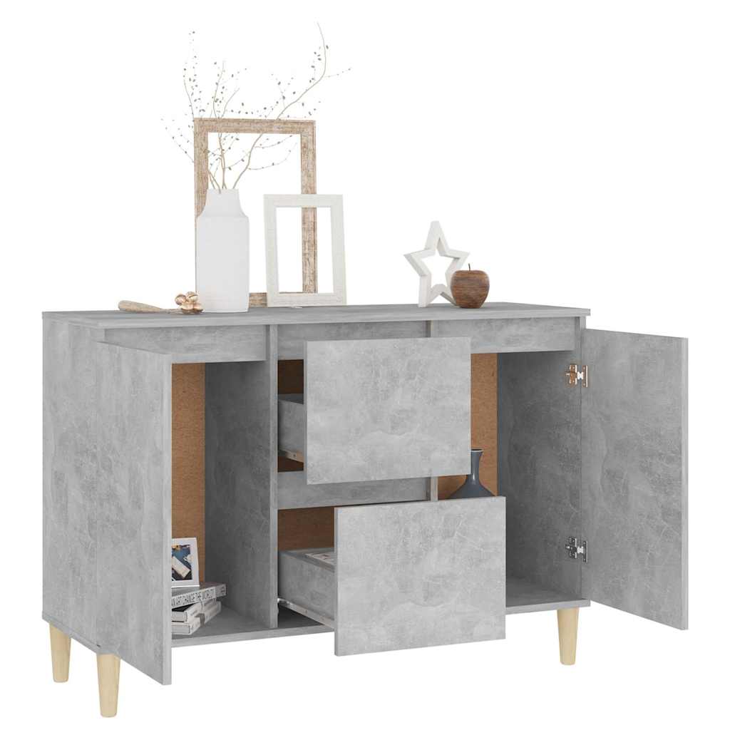 806107 vidaXL Sideboard Concrete Grey 101x35x70 cm Engineered Wood