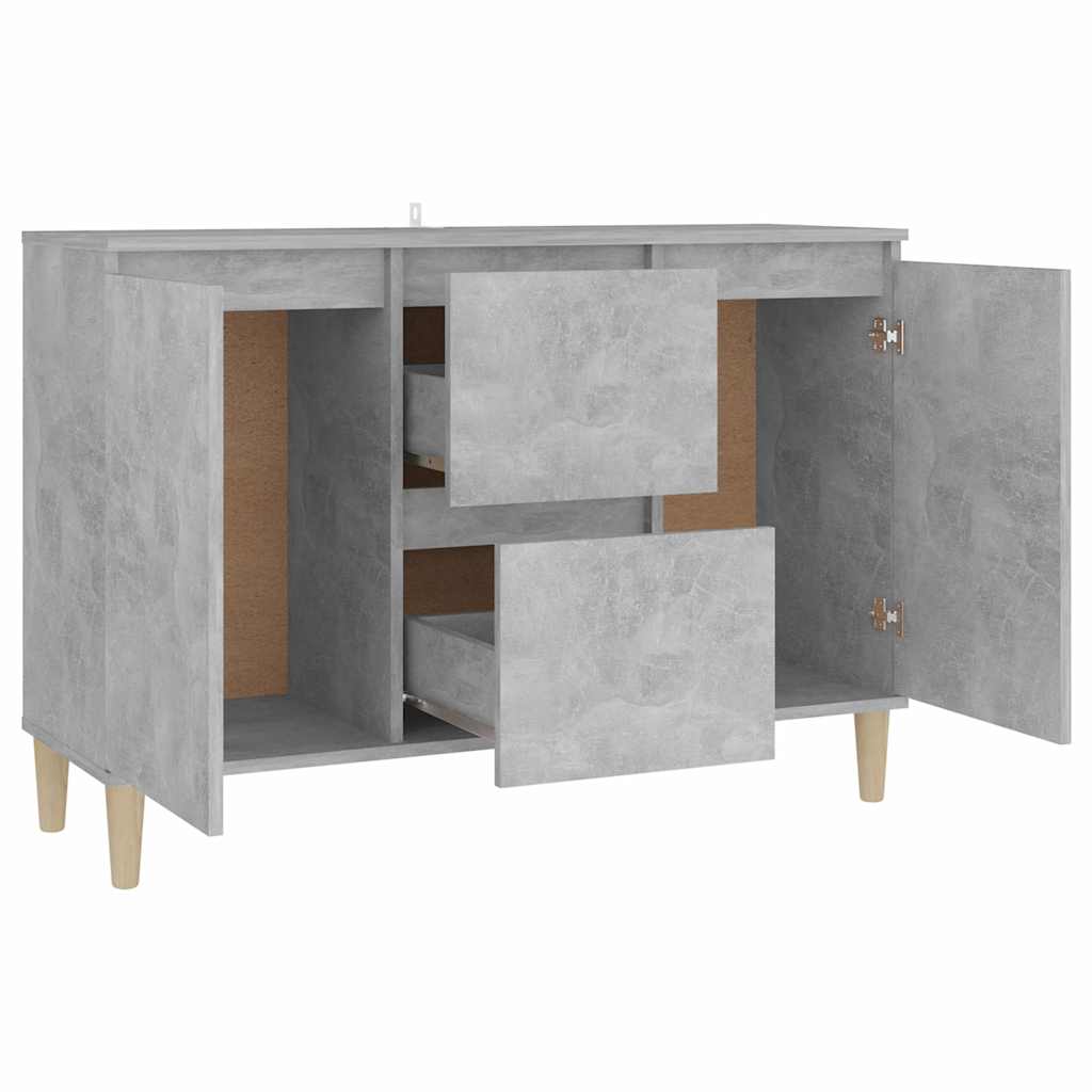 806107 vidaXL Sideboard Concrete Grey 101x35x70 cm Engineered Wood