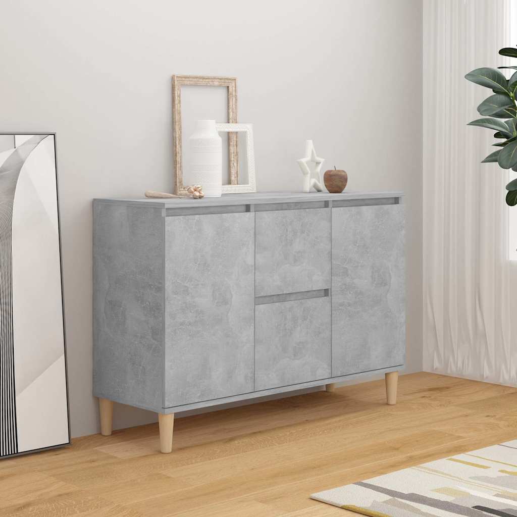 806107 vidaXL Sideboard Concrete Grey 101x35x70 cm Engineered Wood