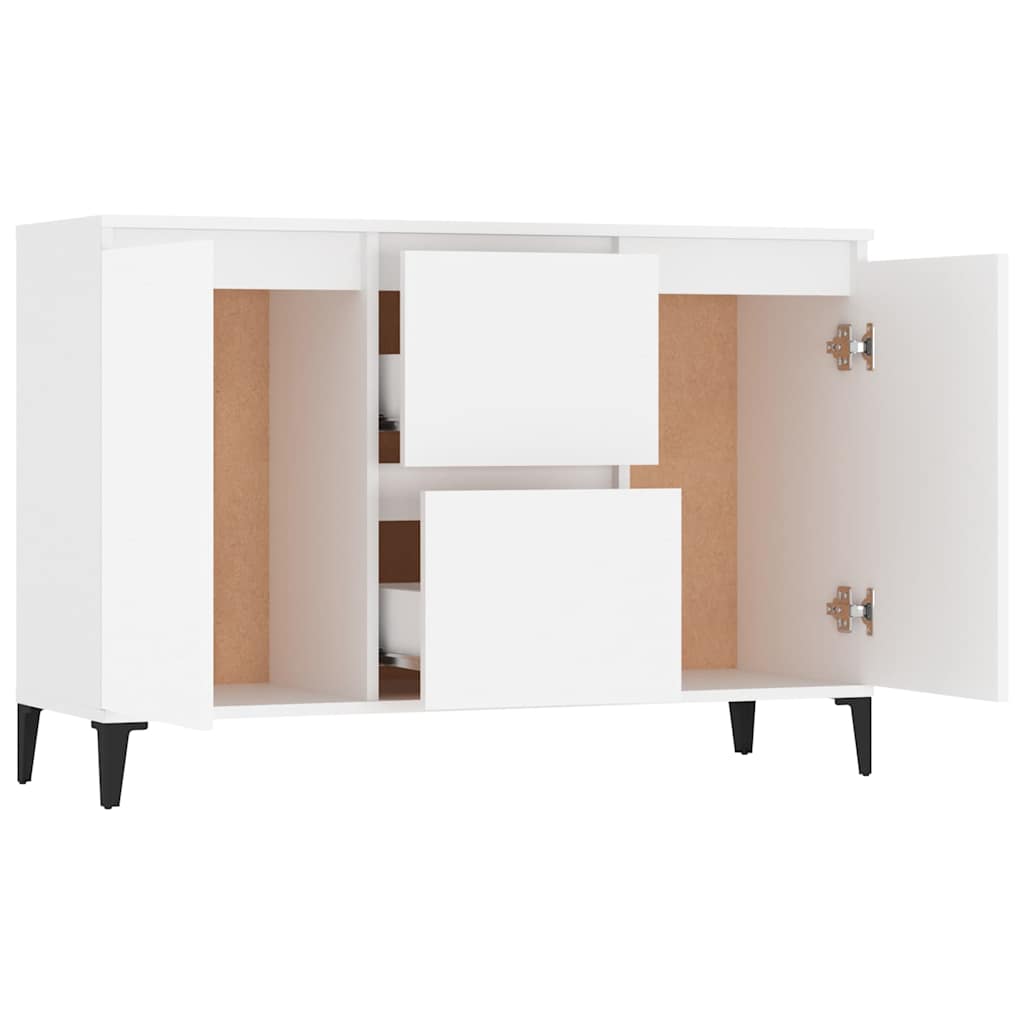 806112 vidaXL Sideboard White 102x35x70 cm Engineered Wood