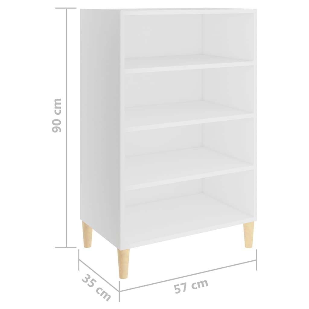 806121 vidaXL Sideboard White 57x35x90 cm Engineered Wood