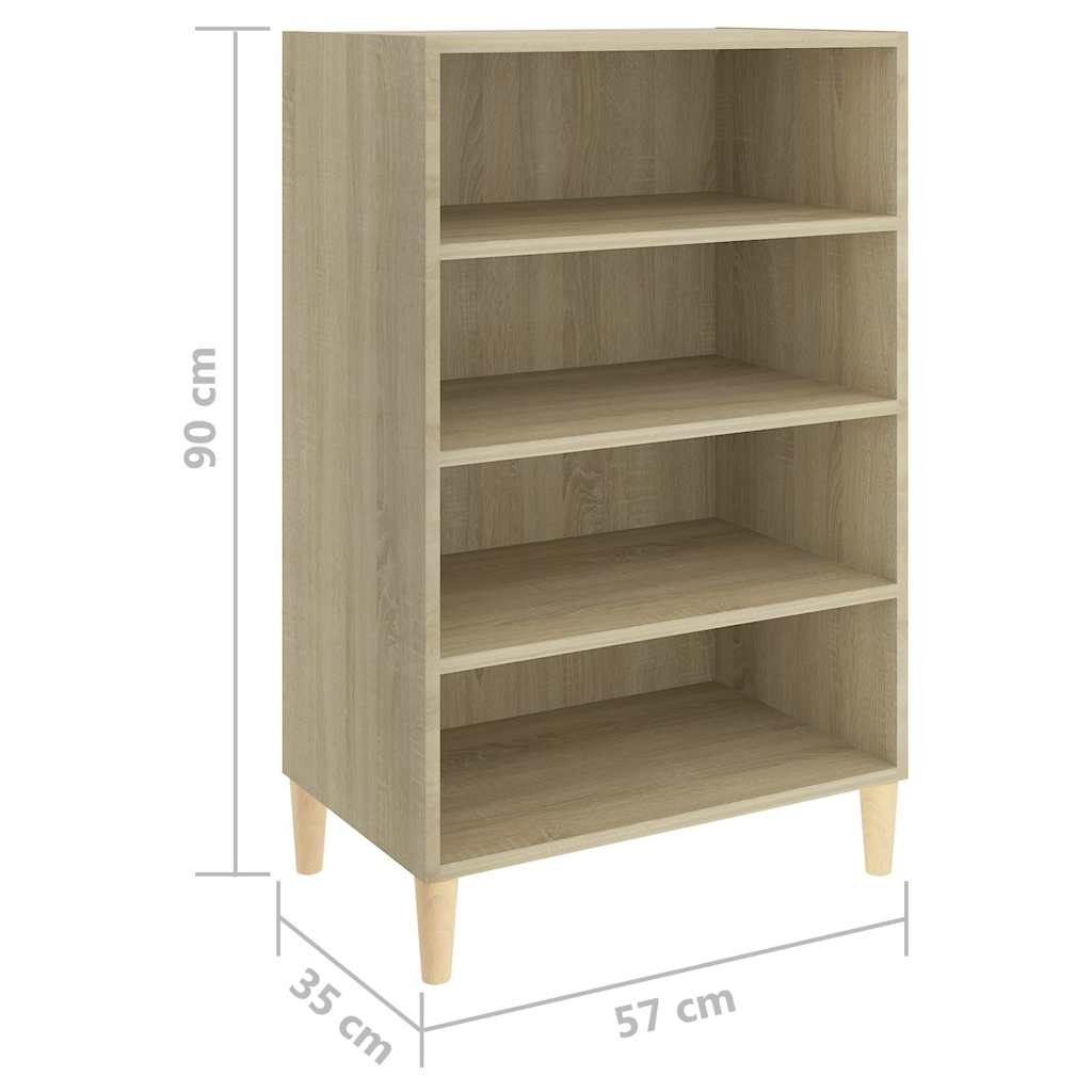 806124 vidaXL Sideboard Sonoma Oak 57x35x90 cm Engineered Wood
