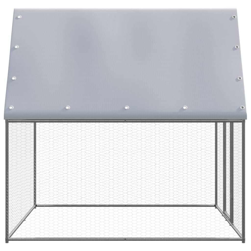 Outdoor Chicken Cage 2x2x2 m Galvanised Steel