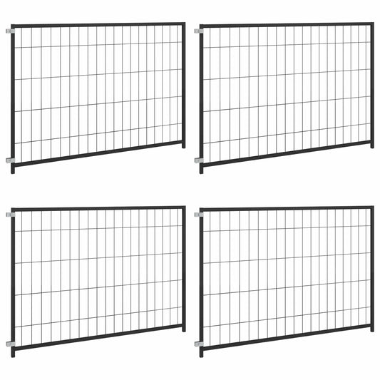 Dog Kennel Black 300x100x70 cm Steel