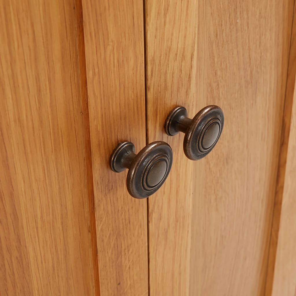 Storage Cabinet | Light Oak | Solid Oak Wood, MDF Veneer | Medium