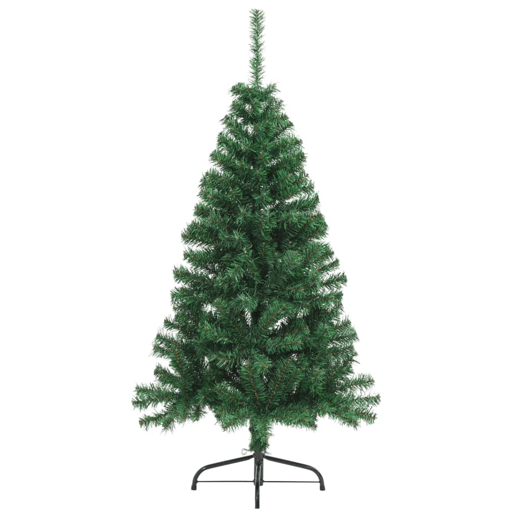 vidaXL Artificial Half Christmas Tree with Stand Green 120 cm PVC