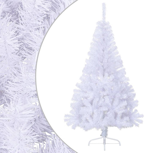 vidaXL Artificial Half Christmas Tree with Stand White 120 cm PVC