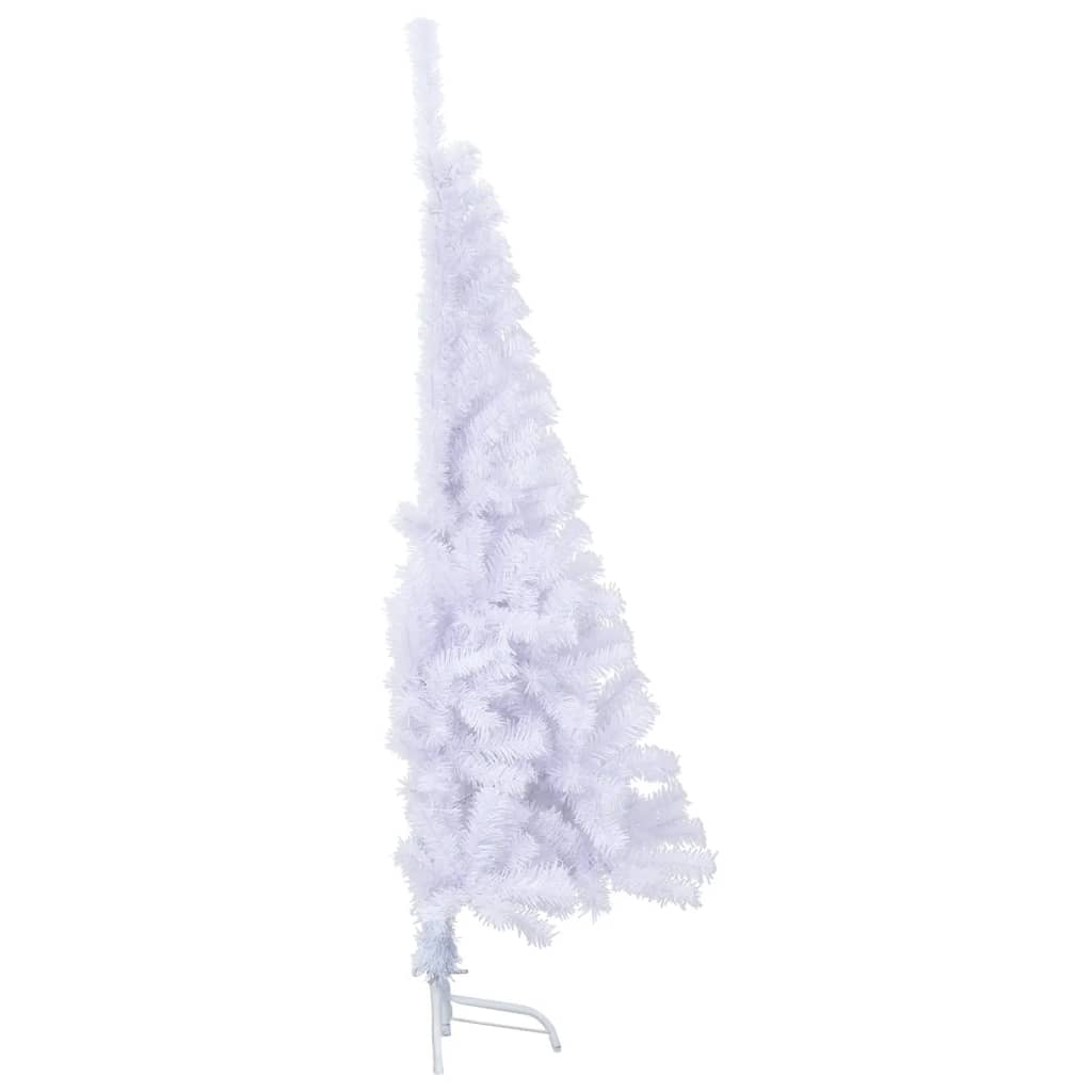 vidaXL Artificial Half Christmas Tree with Stand White 120 cm PVC