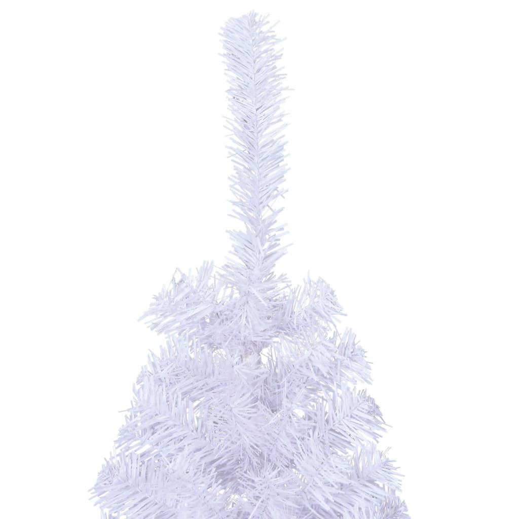 vidaXL Artificial Half Christmas Tree with Stand White 120 cm PVC