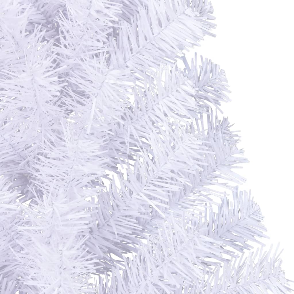 vidaXL Artificial Half Christmas Tree with Stand White 120 cm PVC