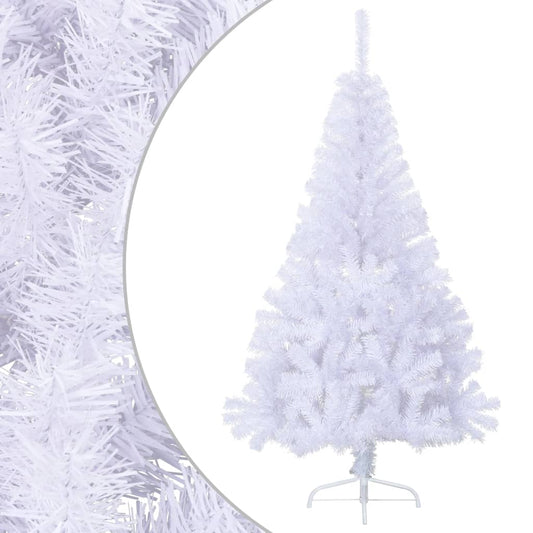 vidaXL Artificial Half Christmas Tree with Stand White 150 cm PVC