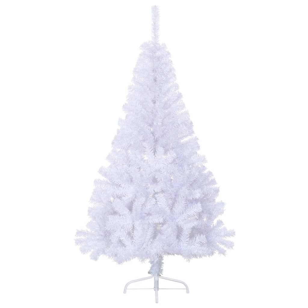 vidaXL Artificial Half Christmas Tree with Stand White 150 cm PVC