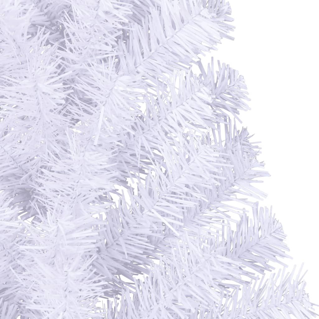 vidaXL Artificial Half Christmas Tree with Stand White 150 cm PVC