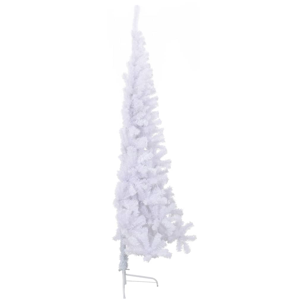 vidaXL Artificial Half Christmas Tree with Stand White 180 cm PVC