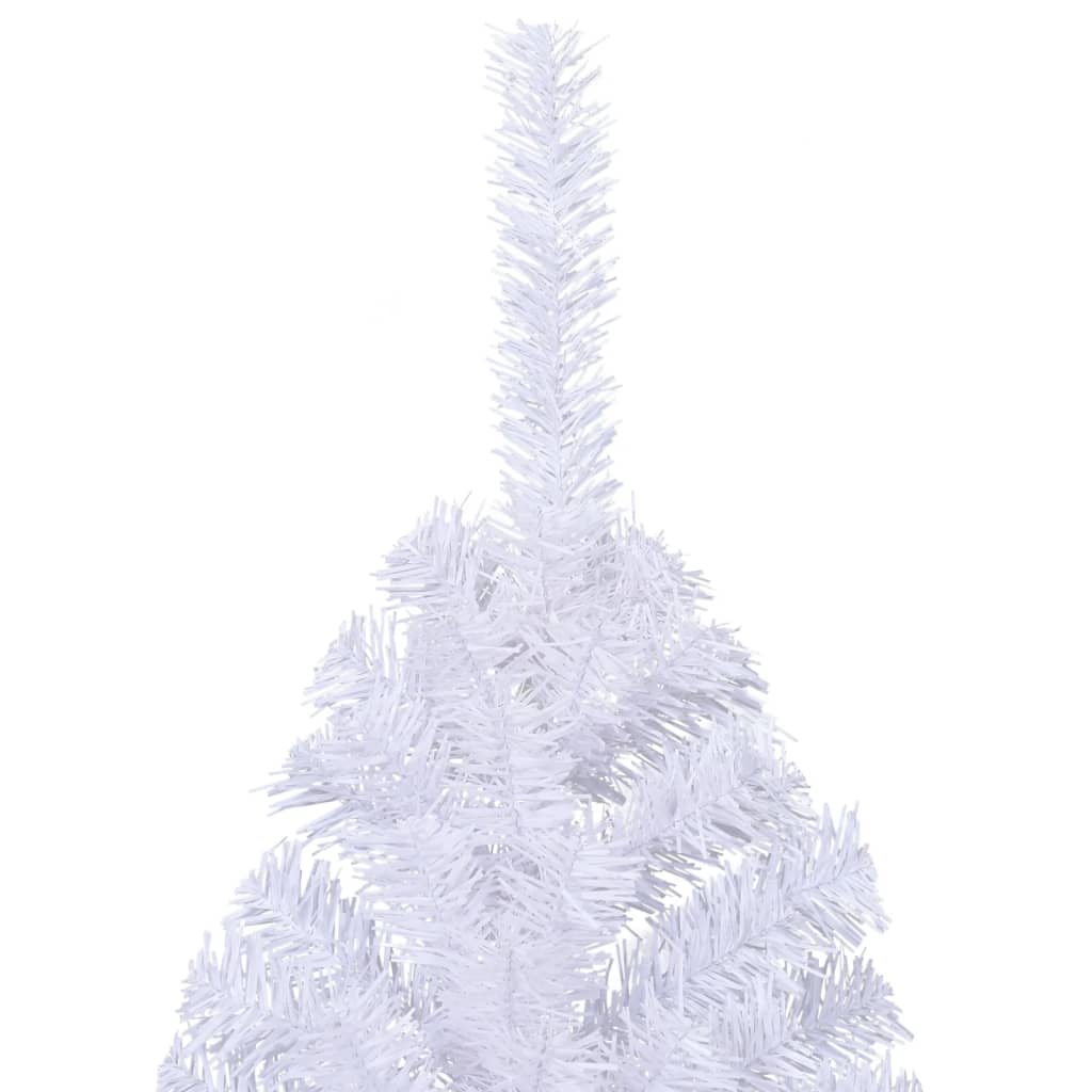 vidaXL Artificial Half Christmas Tree with Stand White 180 cm PVC