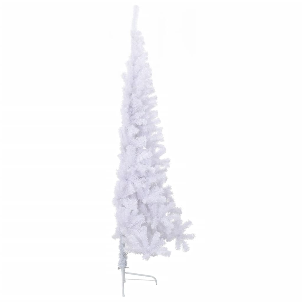 vidaXL Artificial Half Christmas Tree with Stand White 240 cm PVC