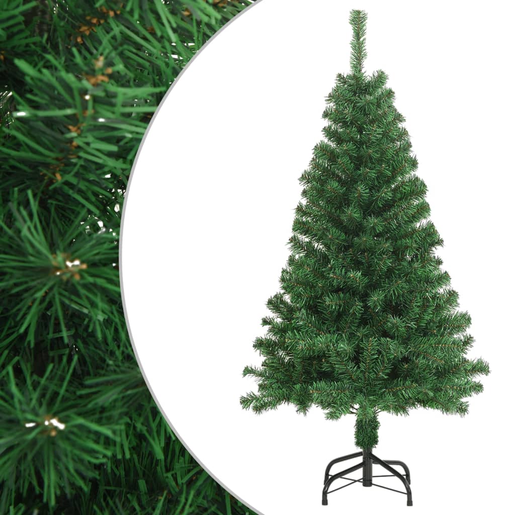 vidaXL Artificial Christmas Tree with Thick Branches Green 120 cm PVC