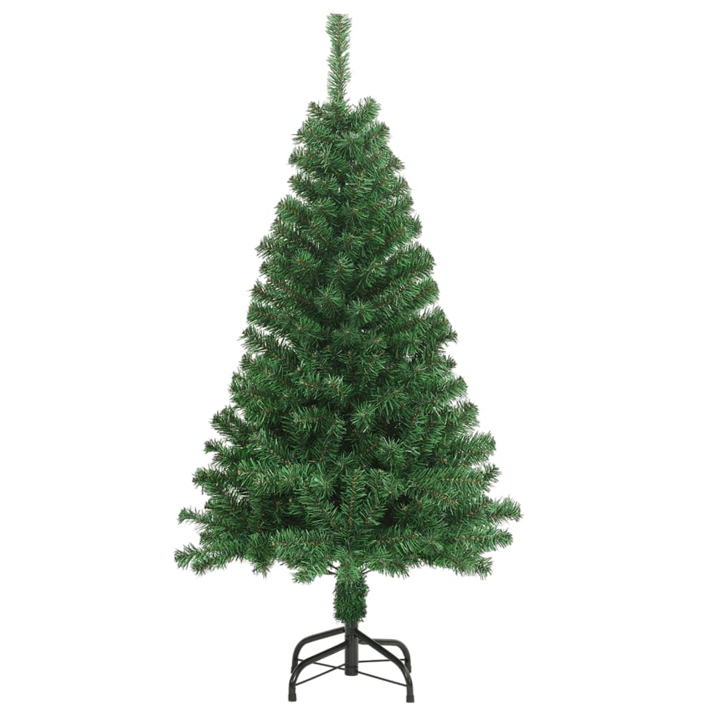 vidaXL Artificial Christmas Tree with Thick Branches Green 120 cm PVC