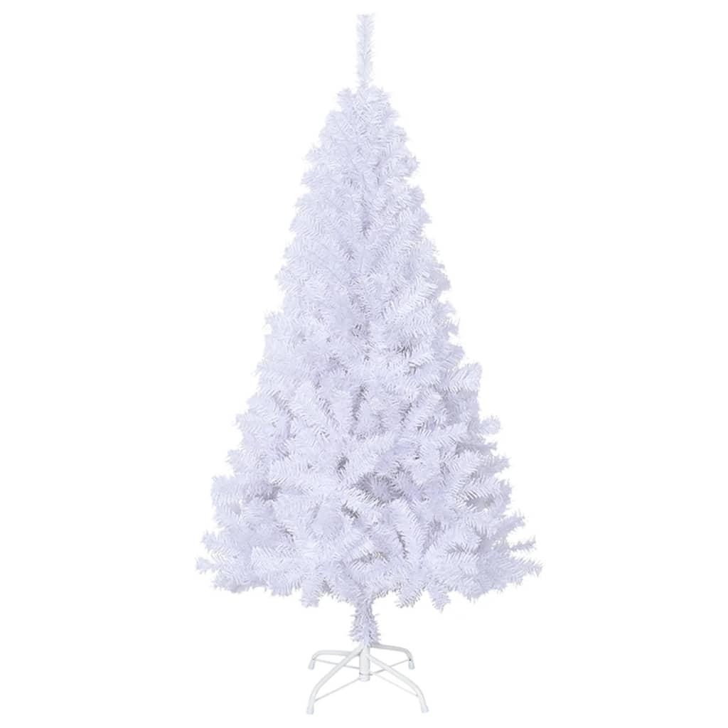 vidaXL Artificial Christmas Tree with Thick Branches White 120 cm PVC