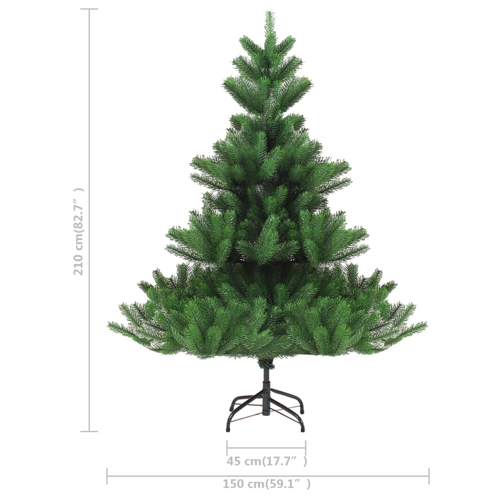 vidaXL Nordmann Fir Artificial Christmas Tree Green 210 cm