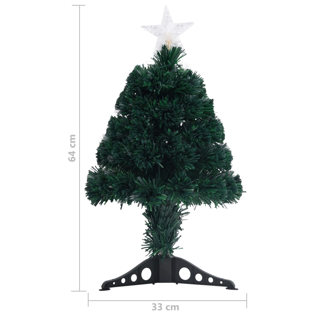 vidaXL Pre-lit Christmas Tree with Stand 64 cm Fibre Optic