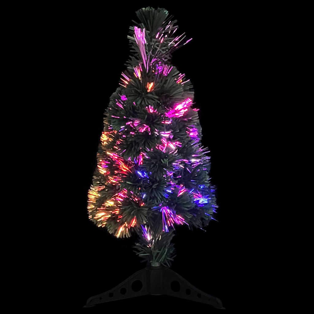 vidaXL Artificial Slim Christmas Tree with Stand 64 cm Fibre Optic