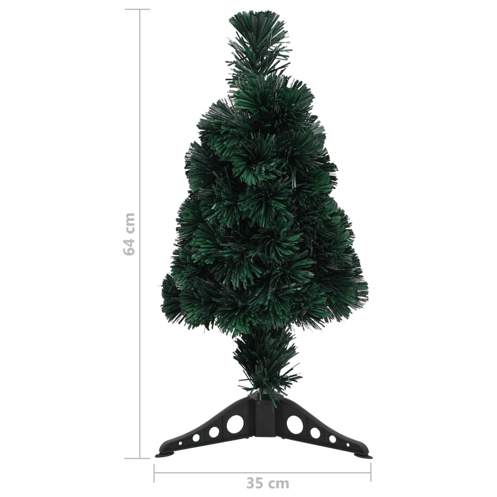 vidaXL Artificial Slim Christmas Tree with Stand 64 cm Fibre Optic