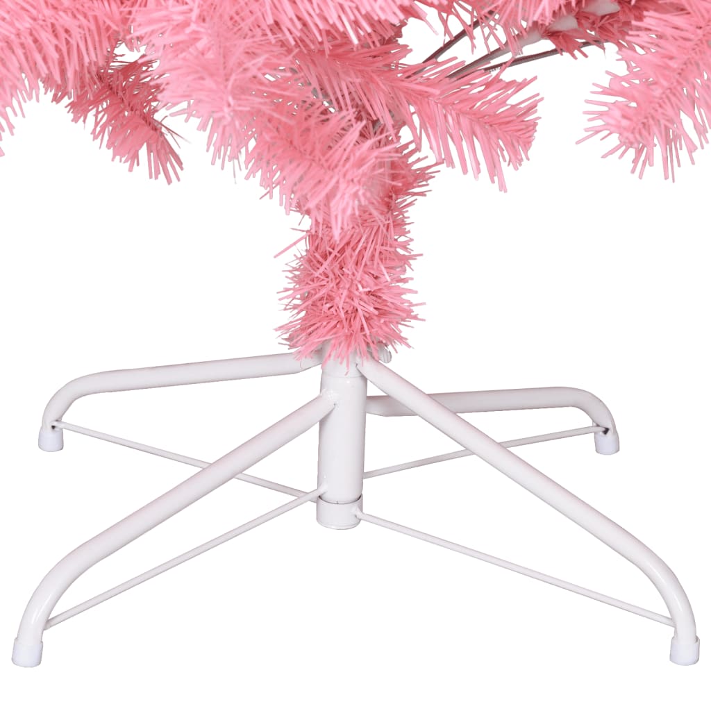 vidaXL Artificial Christmas Tree with Stand Pink 240 cm PVC