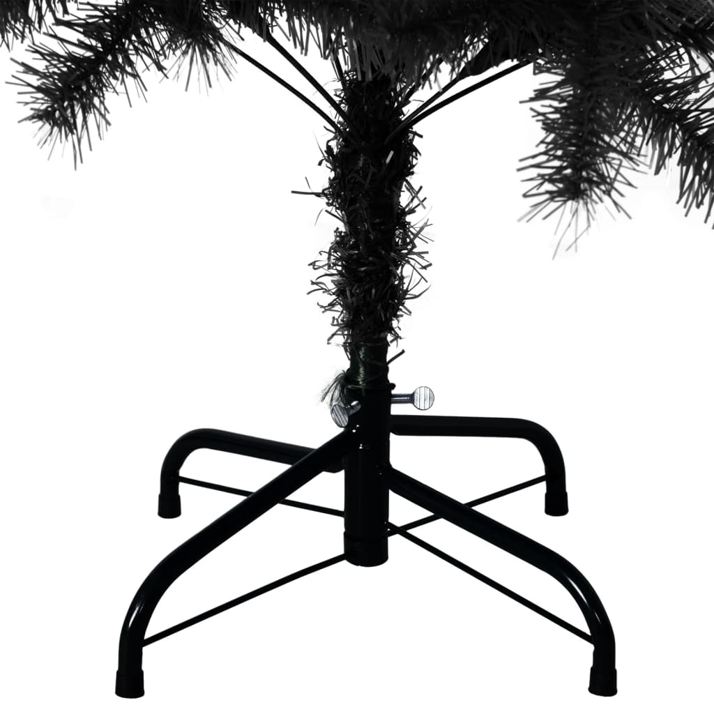 vidaXL Artificial Christmas Tree with Stand Black 120 cm PVC