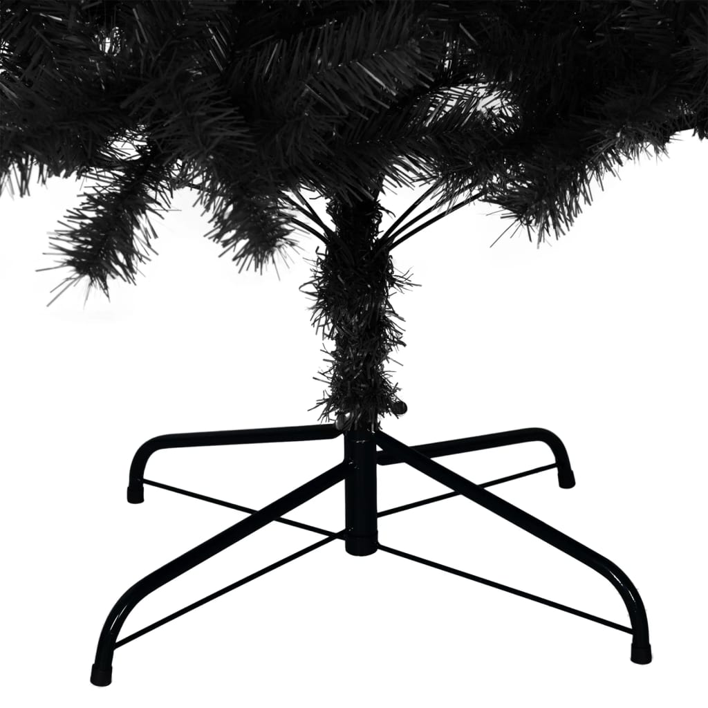 vidaXL Artificial Christmas Tree with Stand Black 240 cm PVC