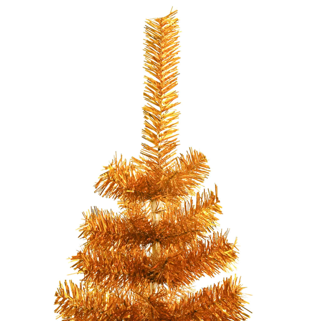 vidaXL Artificial Christmas Tree with Stand Gold 120 cm PET