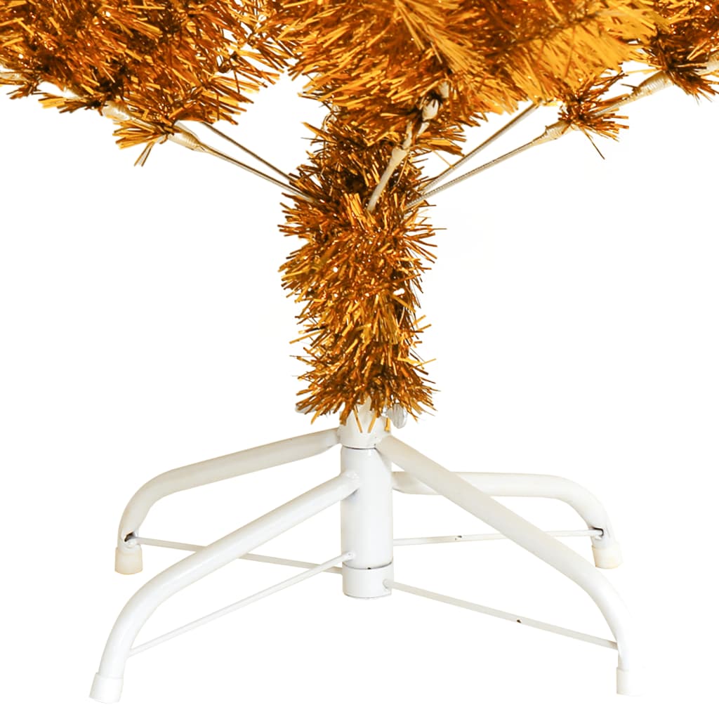 vidaXL Artificial Christmas Tree with Stand Gold 120 cm PET