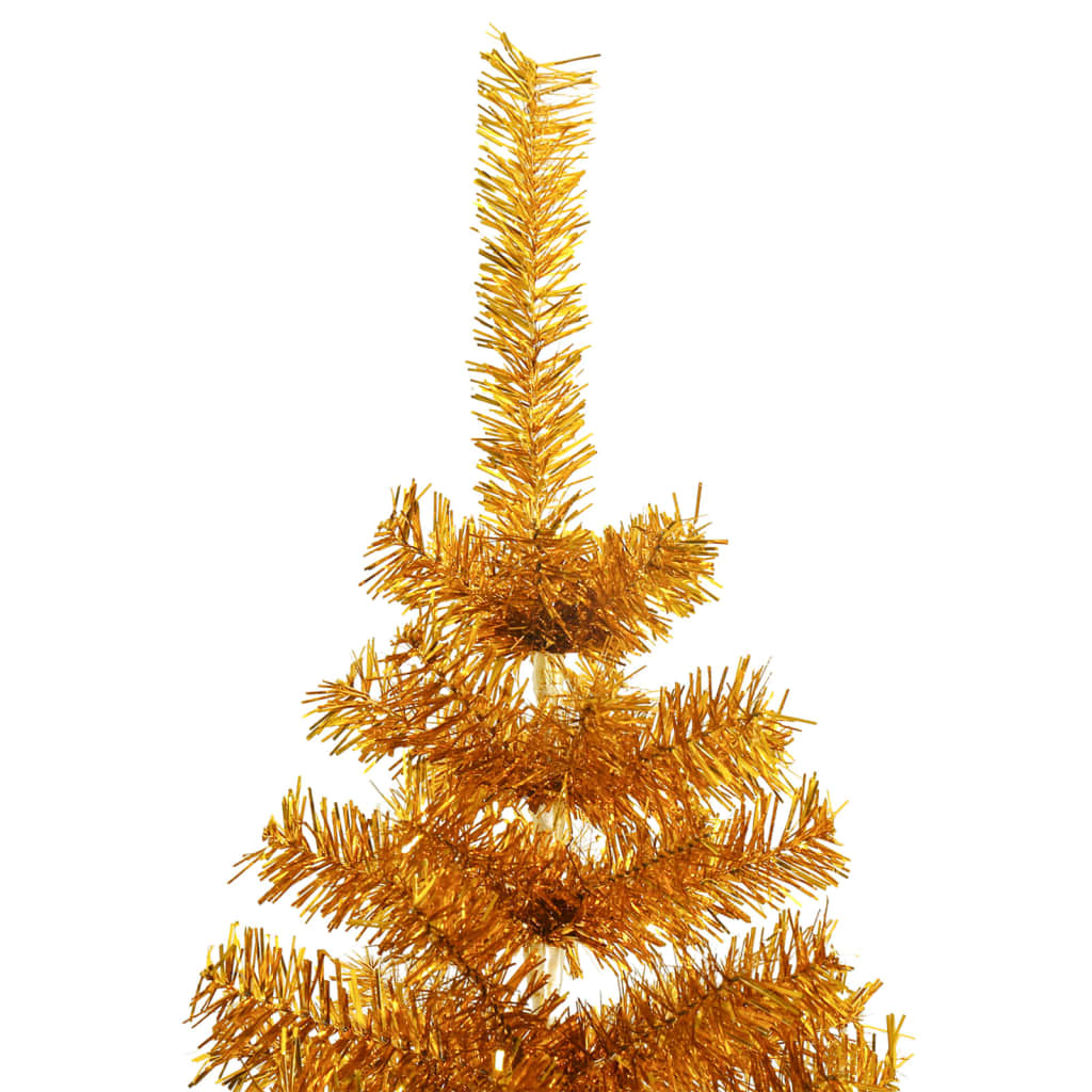 vidaXL Artificial Christmas Tree with Stand Gold 240 cm PET