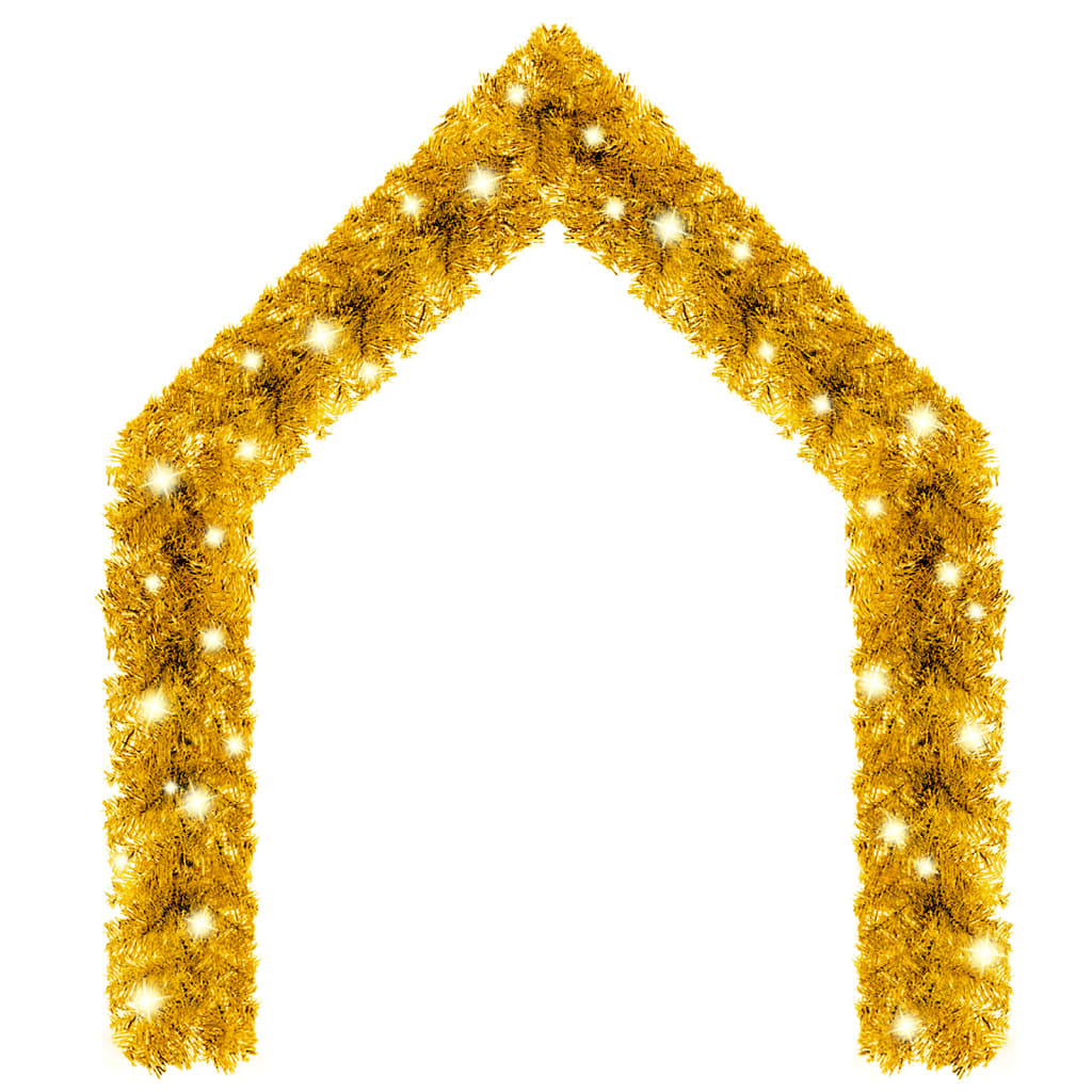 vidaXL Christmas Garland with LED Lights 5 m Gold