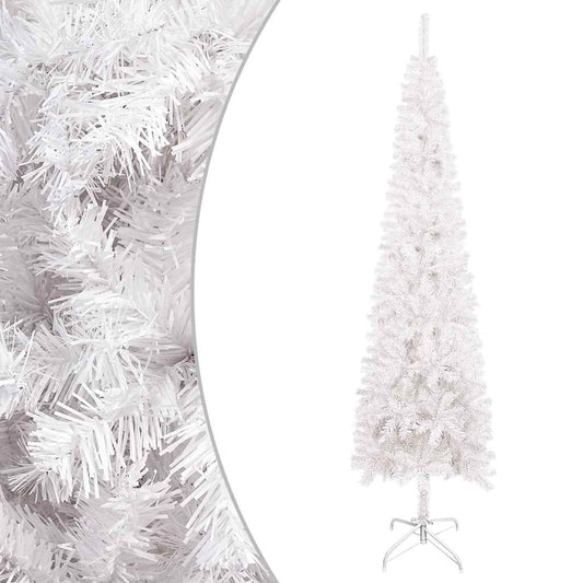 vidaXL Slim Christmas Tree White 150 cm